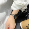Diamond Emerald Leaf Watch Band