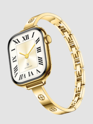 316L Stainless Steel Slim Crosslet Apple Watch Bracelet - 18k Gold Plated