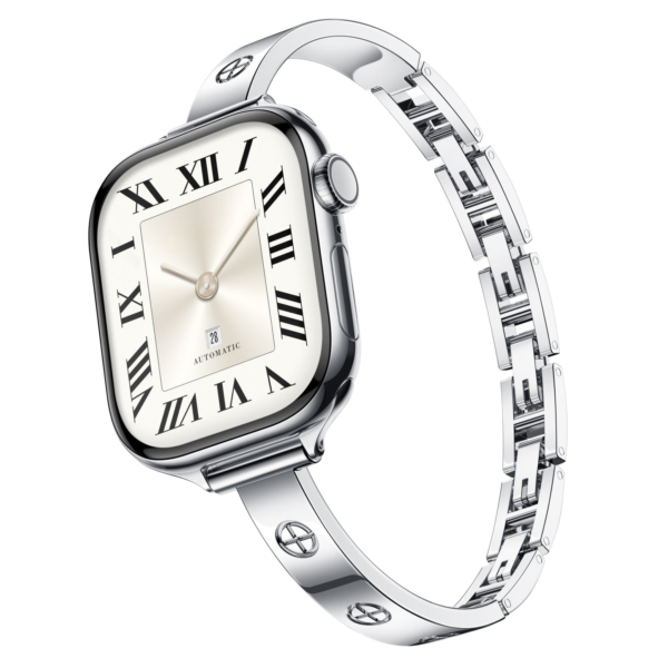 316L Stainless Steel Slim Crosslet Apple Watch Bracelet - 18k Gold Plated