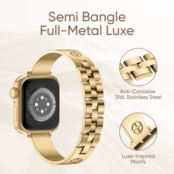 316L Stainless Steel LOVE PLUS Apple Watch Bracelet - 18k Gold Plated