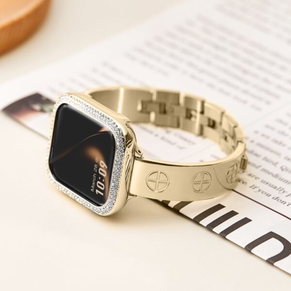 316L Stainless Steel LOVE PLUS Apple Watch Bracelet - 18k Gold Plated